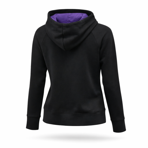 Damen Kapuzipjacke schwarz/lila