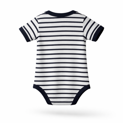 Baby Striped Bodysuit Miles weiss/navy