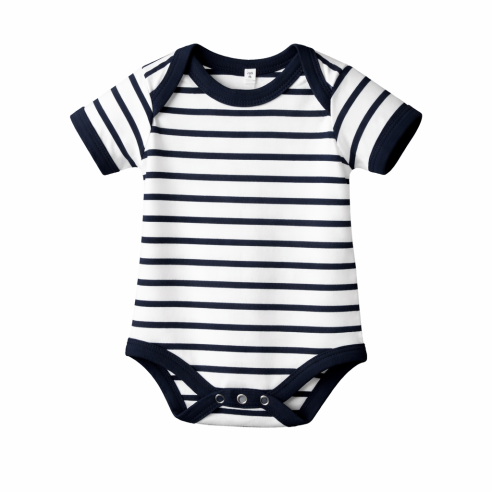 Baby Striped Bodysuit Miles weiss/navy