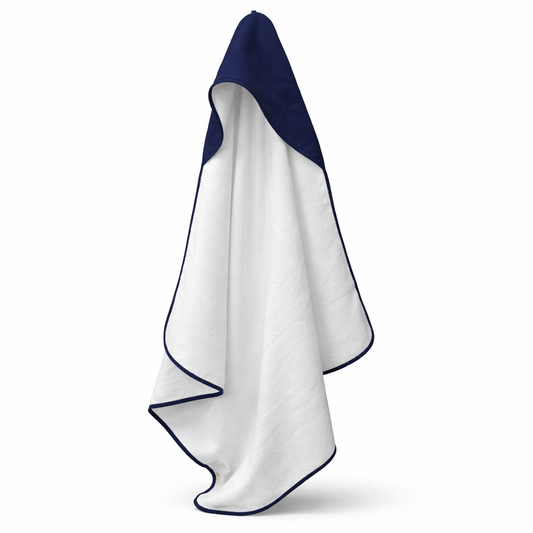 Baby Hooded Towel navy-weiß