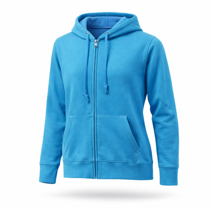 Ladies´ Premium Hooded Sweat Jacket azure blue