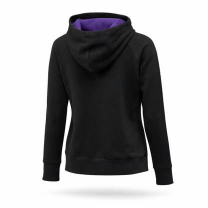 Damen Hoodie schwarz/lila