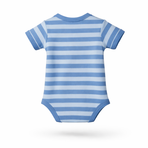 Babystrampler striped blau