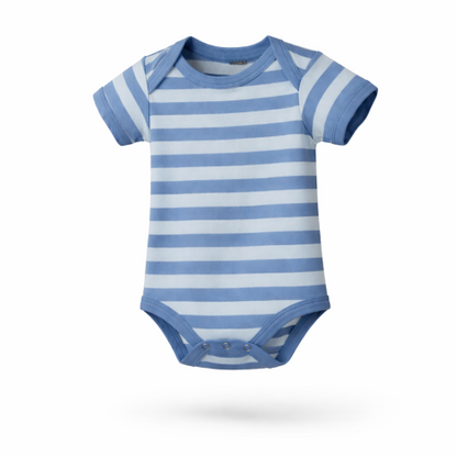 Babystrampler striped blau